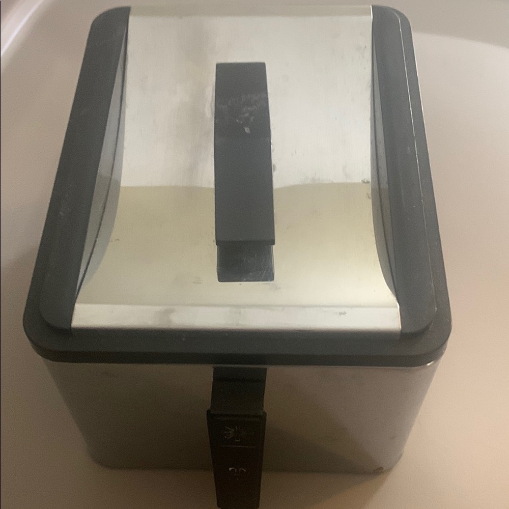 Kromex Stainless Steel Tea Box with Black Handle